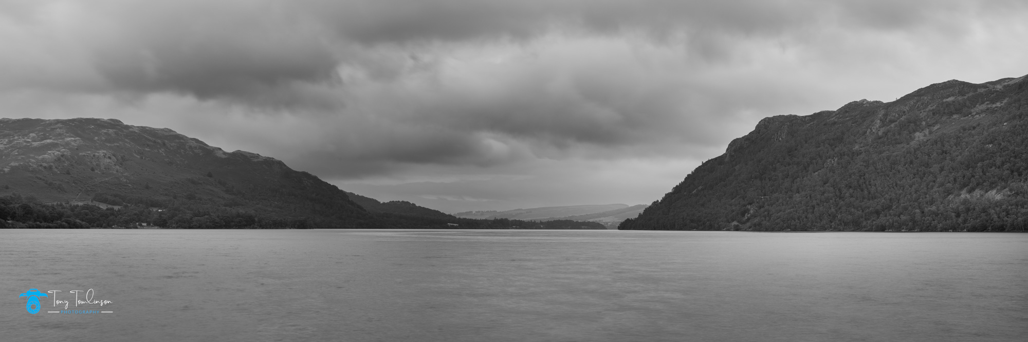 tony-tomlinson-photography, Ullswater, panoramic, black-and-white,