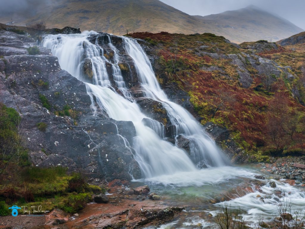 Glencoe, Landscape, long exposure, Meeting of the Three Waters, River Coe, Scotland, Scottish Highlands, tony-tomlinson-photography, Waterfall, winter