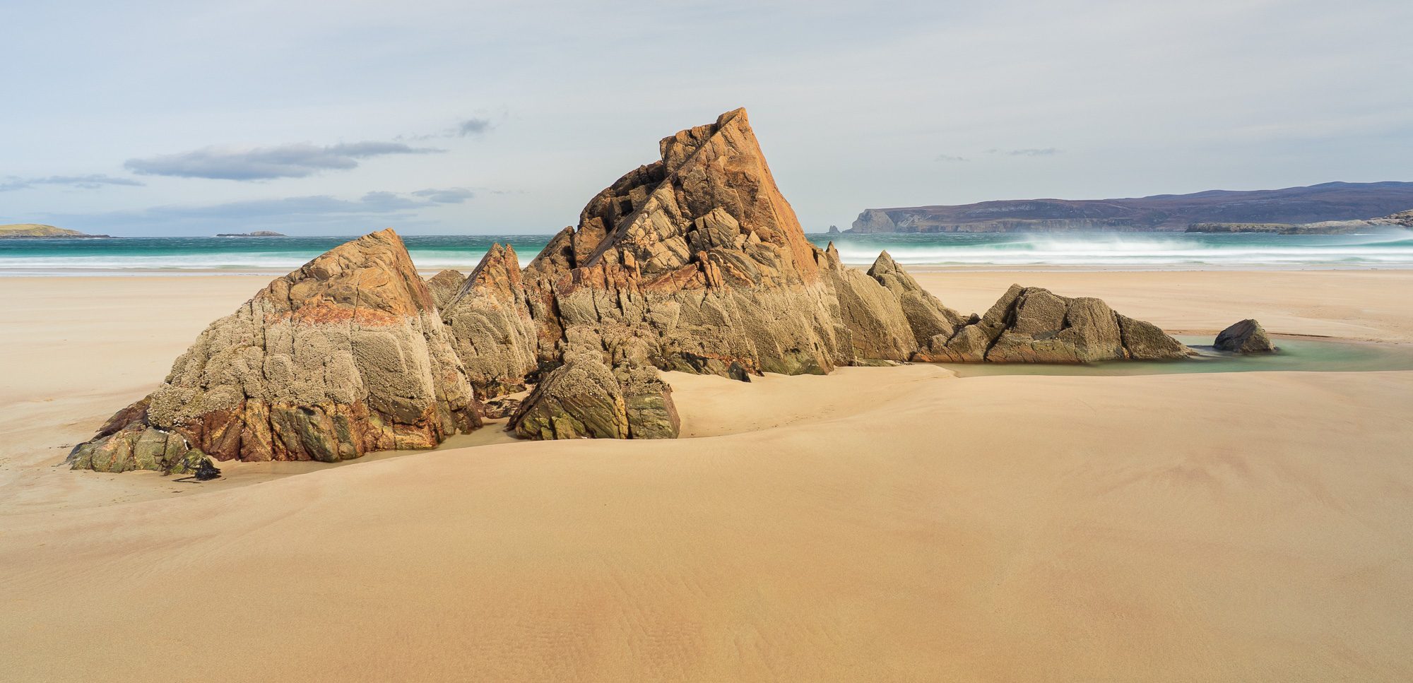 16 x 9, Assynt, Beach, Ceannabeinne Beach, Scotland, Scottish Highlands, Seascape, tony-tomlinson-photography, turquoise water, Waves, winter