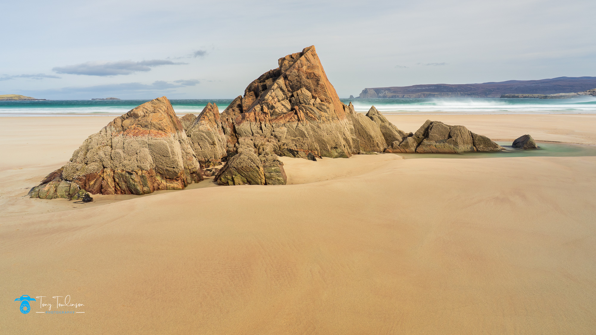 Assynt, Beach, Ceannabeinne Beach, Scotland, Scottish Highlands, Seascape, tony-tomlinson-photography, turquoise water, Waves, winter