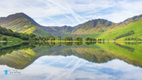 16 x 9, Buttermere, Cumbria, Fells, fleetwith-pike, Haystacks, Lake, lake-district, Landscape, Mountains, Pine-Trees, Reflections, Sentenials, Summer, sunrise, tony-tomlinson-photography, UK