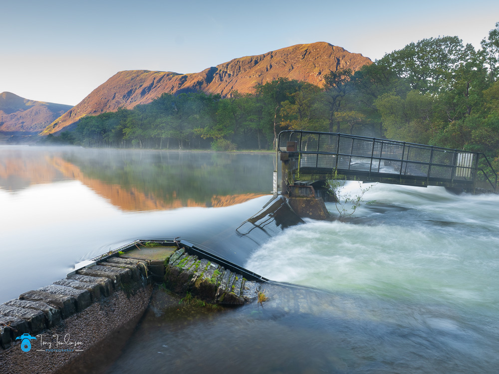 Autumn, crummock-water, Cumbria, flood, lake-district, Landscape, melbreak-fell, Mist, siunrise, tony-tomlinson-photography, UK, wier