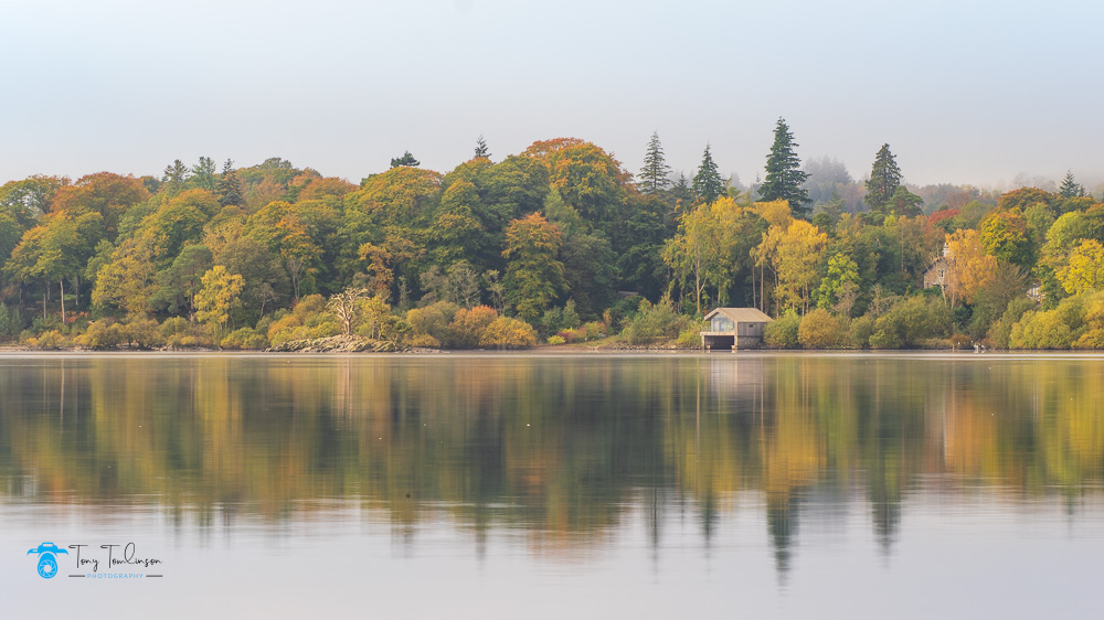 Autumn, boat-house, Cumbria, derwent-water, fawepark, Isthmus-bay, jetty, lake-district, Landscape, Mist, tony-tomlinson-photography, UK