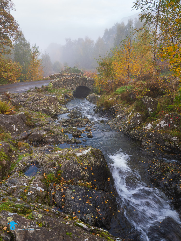 Ashness, ashness-bridge, Autumn, birch-trees, Borrowdale, Cumbria, lake-district, Landscape, Mist, tony-tomlinson-photography, UK