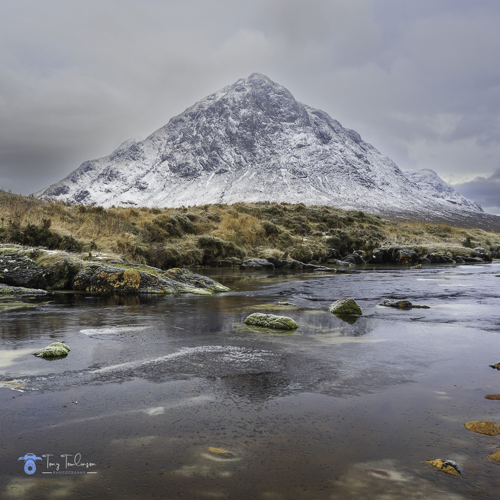 Buachaille-Etive-Mòr, Glencoe, river-etive, Scotland, scottish-highlands, Tony Tomlinson Photography, winter