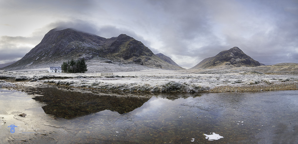 Buchaille-etive- beag, Buchaille-etive-mor, Custom-Ratio, Frozen, Glencoe, Lagangarbh-cottage, Lairig-Gartain, Landscape, river-coupall, Scotland, scottish-highlands, tony-tomlinson-photography, winter