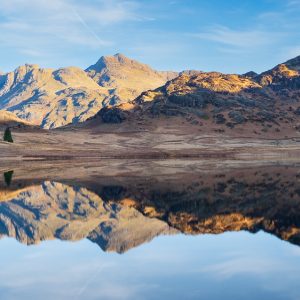 16x9, blea-tarn, Cumbria, lake-district, Landscape, langdale-pikes, Reflections, side-pike, Spring, sunrise, tony-tomlinson-photography, UK