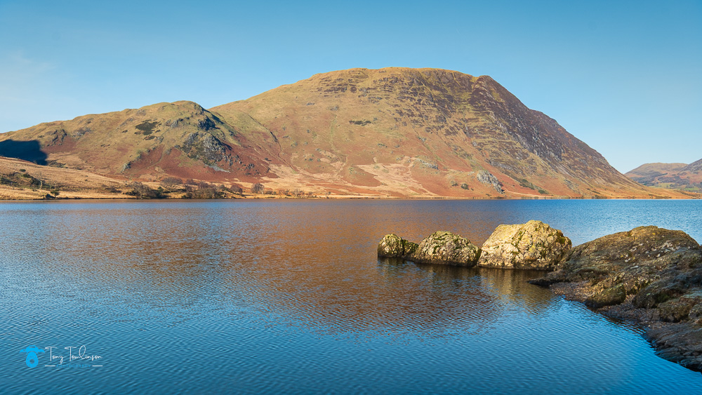 crummock-water, Cumbria, lake-district, Landscape, Rocks, snow, sunrise, tony-tomlinson-photography, winter
