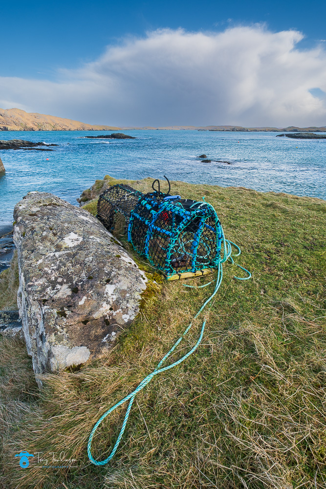 Isle of Lewis, Kneep Harbour, lobster pot, Outer Hebrides, Scotland, scottish islands, Sea-scape, Spring, tony-tomlinson-photography