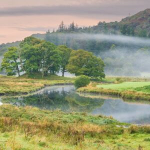 Autumn, Cumbria, Elterwater, lake-district, Lakes, Landscape, Langdale, Mist, Print, river-brathay, sunrise, tony-tomlinson-photography, UK