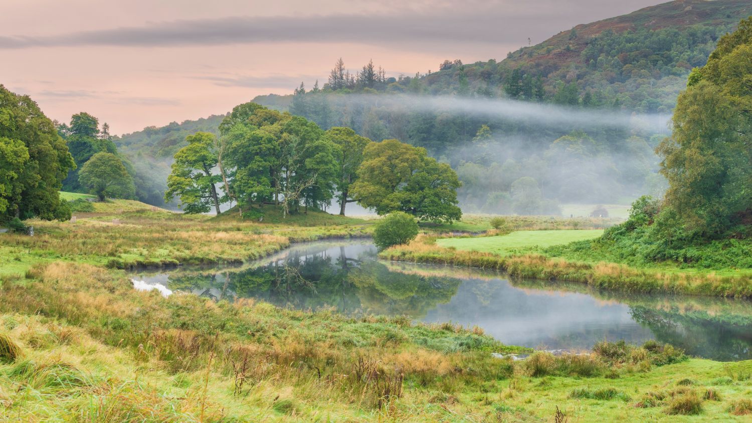 Autumn, Cumbria, Elterwater, lake-district, Lakes, Landscape, Langdale, Mist, Print, river-brathay, sunrise, tony-tomlinson-photography, UK