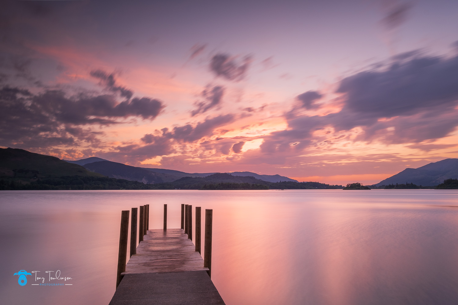 ashness-jetty, Cumbria, Derwentwater, Lake, lake-district, Landscape, Spring, Sunset, tony-tomlinson-photography, UK